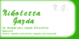 nikoletta gazda business card